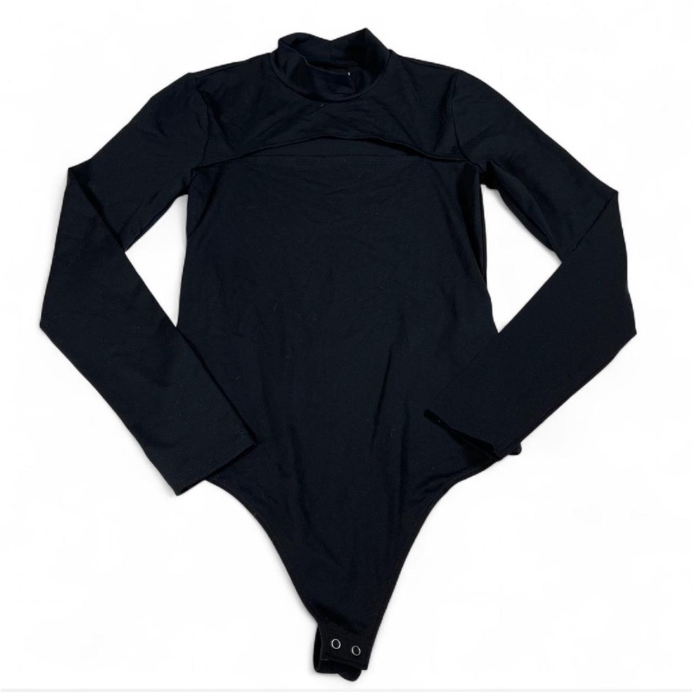 Abercrombie & Fitch Soft A&F Collection Long Sleeve Cut Out Bodysuit Top S